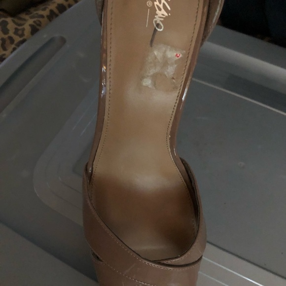 Mossimo Supply Co size 10 dark nude platform heels like new patent leather - Picture 11 of 11